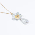 Magnolia Pearl Drop Necklace