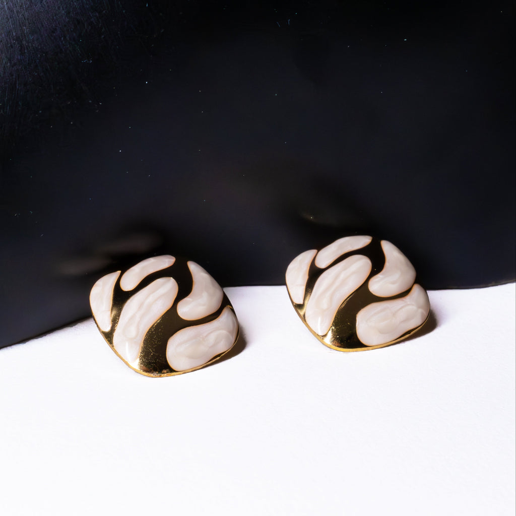 Puces d'Oreilles Effet Marbré Aurelia