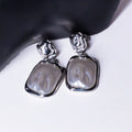 Boucles d'Oreilles Pendantes Nacre Sterling Wave