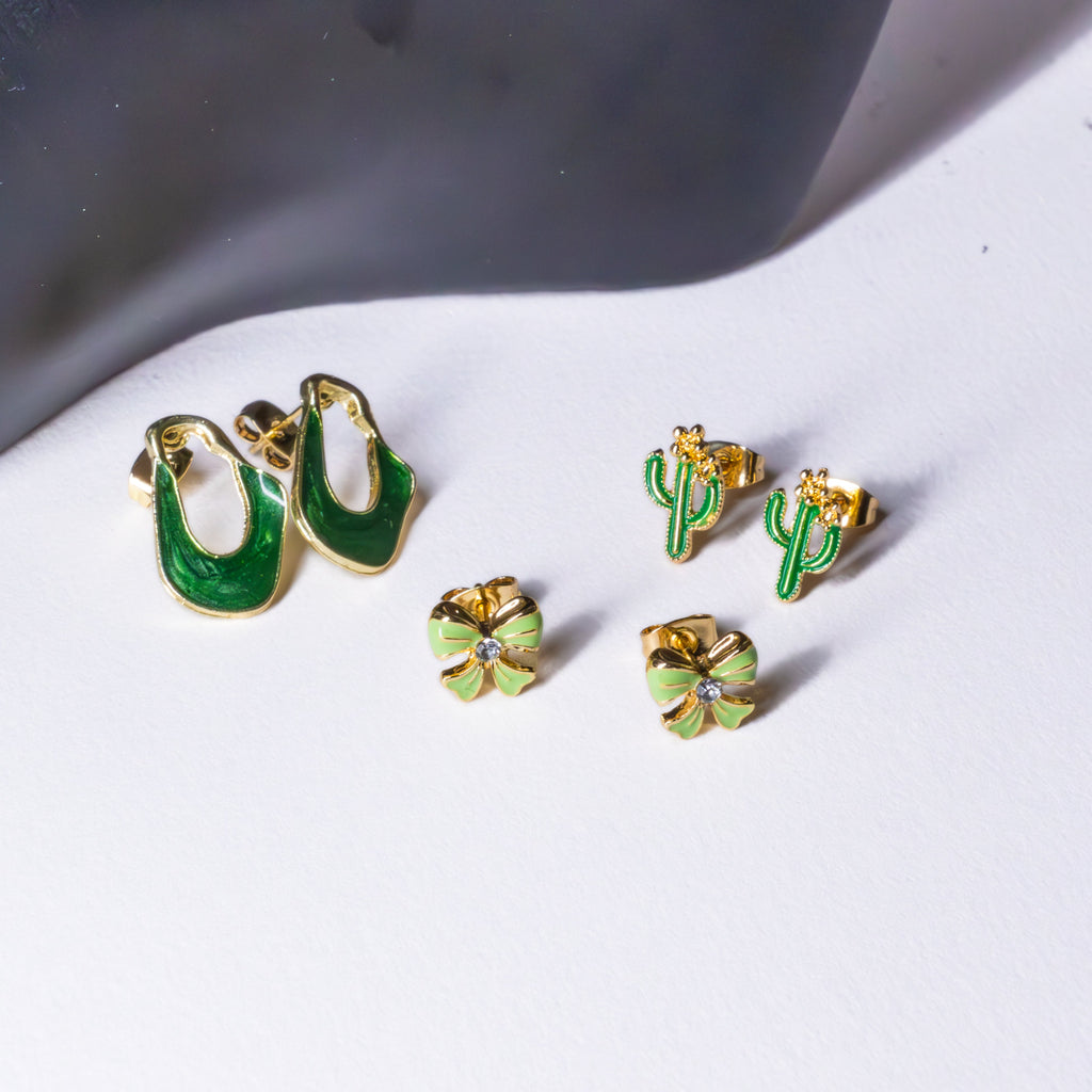 Pack Émeraude Élégance — Boucles d’Oreilles