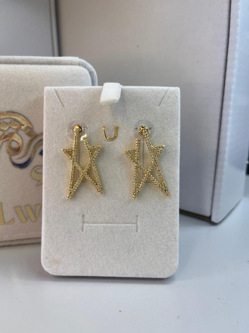 Moroccan Star Earrings – Gold